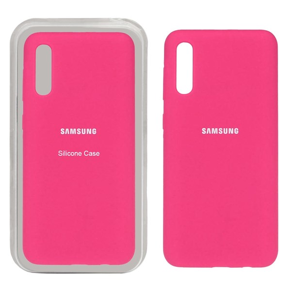 قاب سیلیکونی پاک کنی اورجینال Samsung Galaxy A50 / A50s / A30s - صورتی فانتزی (پک اصلی)